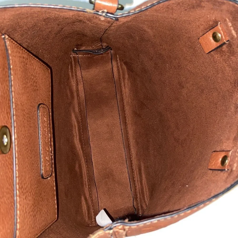 Steve Madden Embossed Brown Tote